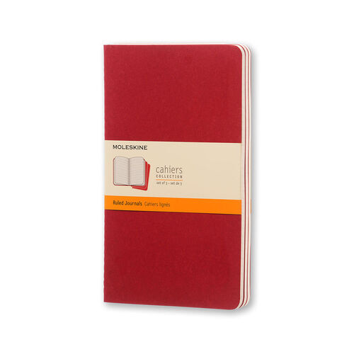 Moleskine Cahier Journals Large Ruled Cranb.Red
